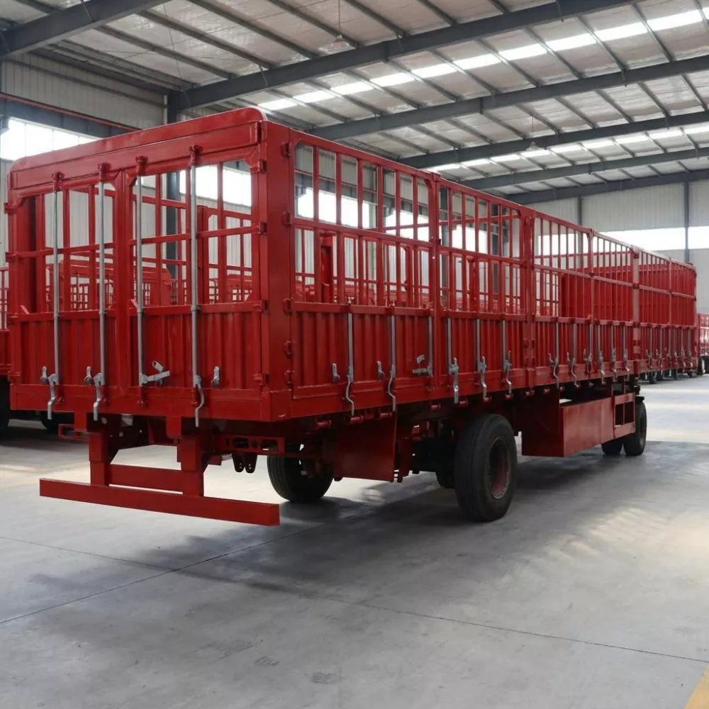 Semirremolque de plataforma alta y baja para transporte de contenedores