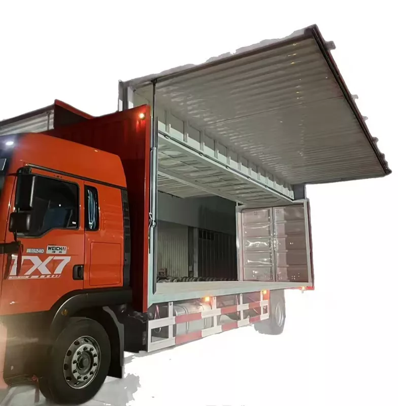 Semirremolque con caja de apertura de ala de un solo lado
